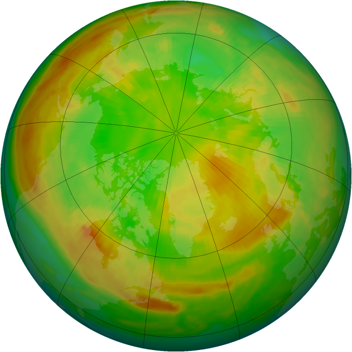 Arctic ozone map for 10 June 1981